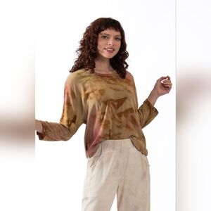 Earthy Tie-Dye Long Sleeve Top